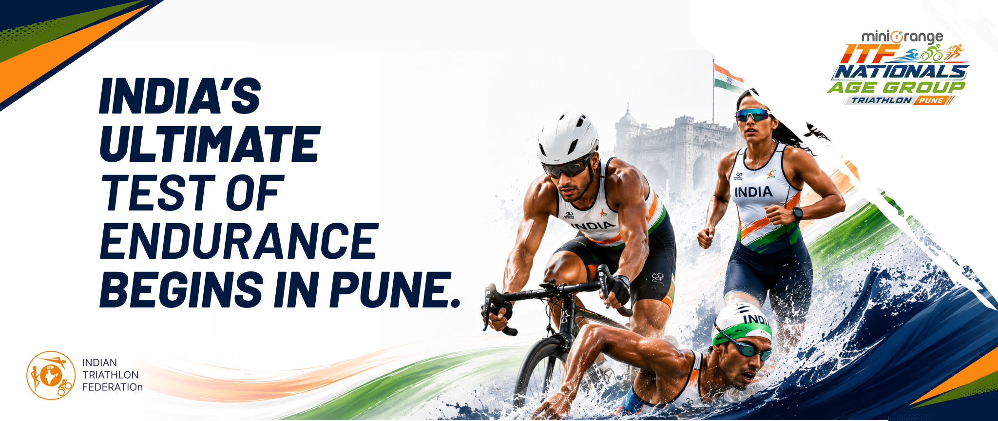 Indian triathletes in action