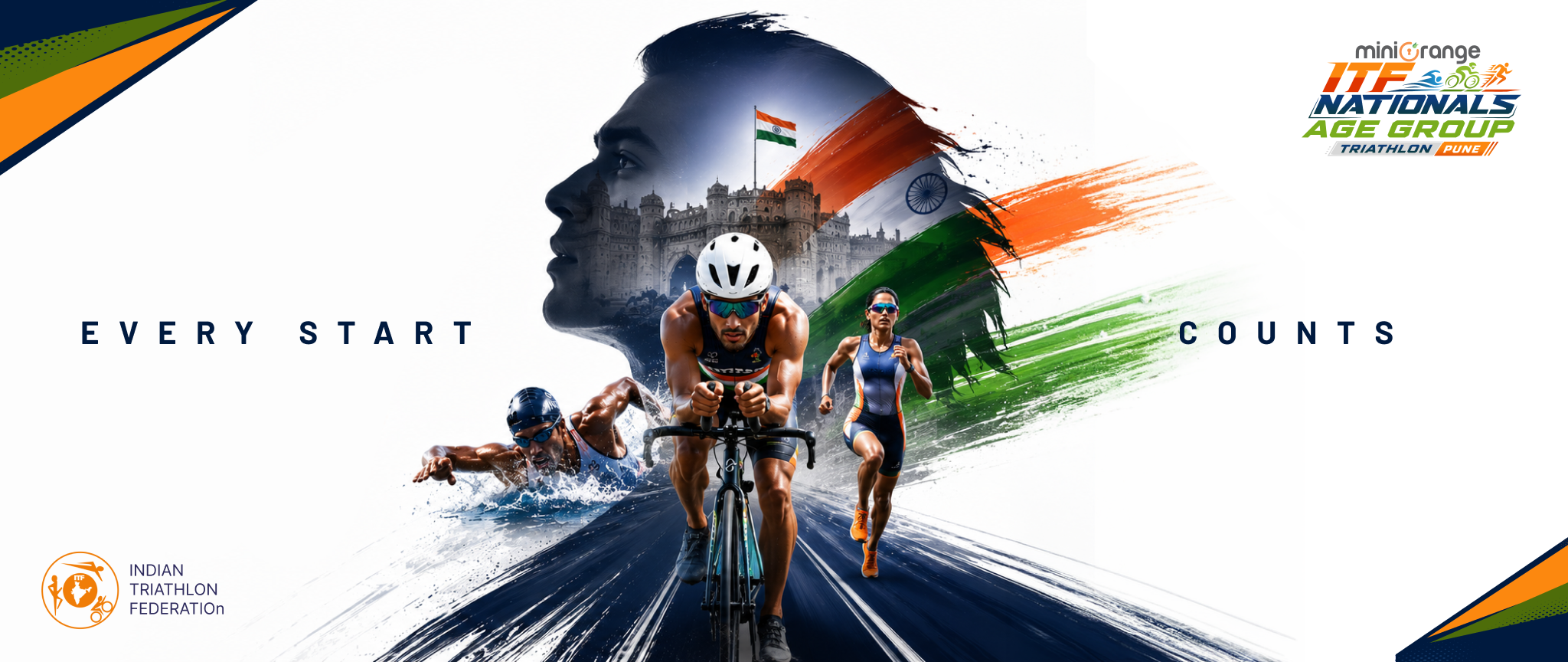 Indian triathletes in action